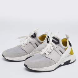 Tom Ford Tricolor Suede And Mesh Sneakers Size 42