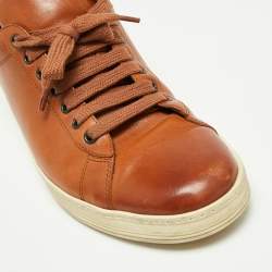 Tom Ford Brown Leather Low Top Sneakers Size 45