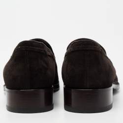 Tom Ford Dark Brown Suede Edgar Tassel Loafers Size 42.5