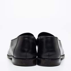 Tom Ford Black Leather Penny Loafers Size 44