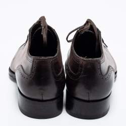 Tom Ford Brown Brogue Leather Lace Up Oxfords Size 42.5