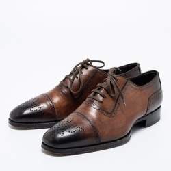 Tom Ford Brown Brogue Leather Lace Up Oxfords Size 42.5