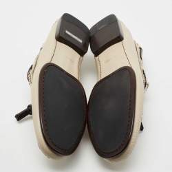 Tom Ford Beige Leather Tassel Slip On Loafers Size 40