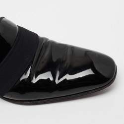 Tom Ford Black Patent Leather and Ribbon Band Tuxedo Loafers Size 42.5