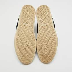 Pre Owned Tom Ford Navy Blue Velvet Russell High Top Sneakers  Size 43