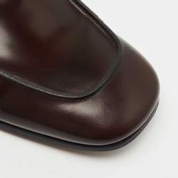 Tom Ford Dark Brown Leather Slip On Loafers Size 41