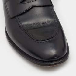 Pre Owned Tom Ford Black Leather Penny Loafers Size 42