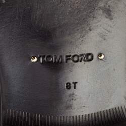 Pre Owned Tom Ford Black Leather Penny Loafers Size 42