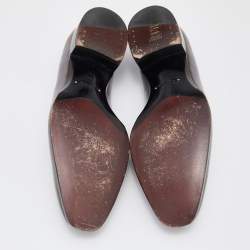 Tom Ford Grey/Black Ombre Leather Adney Twist Loafers Size 44