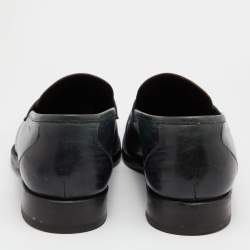 Tom Ford Green Leather Penny Slip On Loafers Size 43