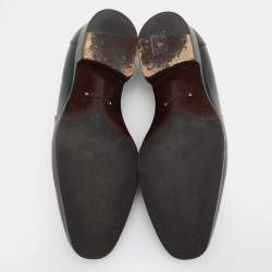 Tom Ford Green Leather Penny Slip On Loafers Size 43