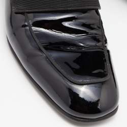 Tom Ford Black Patent Leather and Ribbon Band Tuxedo Loafers Size 43
