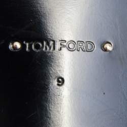 Tom Ford Black Patent Leather and Ribbon Band Tuxedo Loafers Size 43