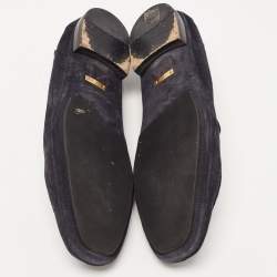 Tom Ford Navy Blue Suede Berwick Loafers Size 43.5