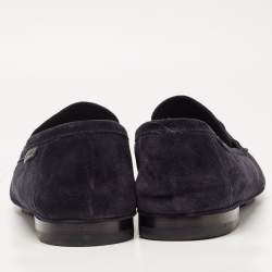 Tom Ford Navy Blue Suede Berwick Loafers Size 43.5