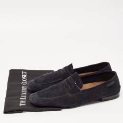 Tom Ford Navy Blue Suede Berwick Loafers Size 43.5