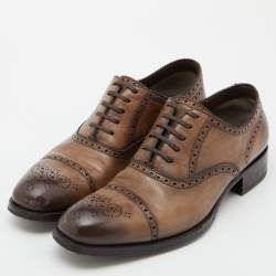 Tom Ford Brown Brogue Leather Lace Up Oxfords Size 44