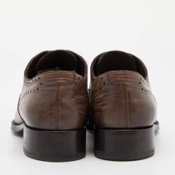 Tom Ford Brown Brogue Leather Lace Up Oxfords Size 44
