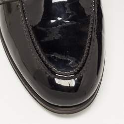 Pre Owned Tom Ford Black Patent Leather Penny Slip On Loafers Size 42.5