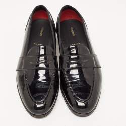 Pre Owned Tom Ford Black Patent Leather Penny Slip On Loafers Size 42.5