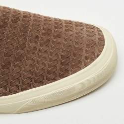 Tom Ford Dark Brown Woven Suede Cambridge Sneakers Size 44