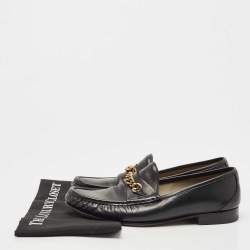 Tom Ford Black Leather York Chain Loafers Size 41