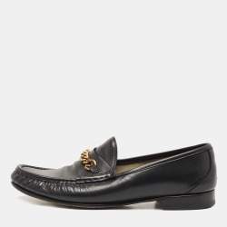 Tom Ford Black Leather York Chain Loafers Size 41