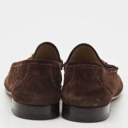 Pre Owned Tom Ford Brown Suede York Chain Loafers Size 41
