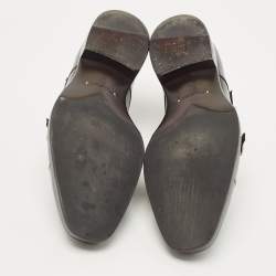 Tom Ford Black Leather Elkan Monk Strap Derby Size 42