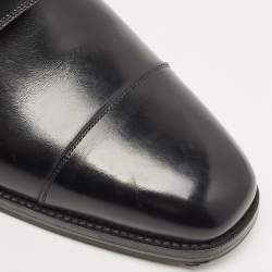 Tom Ford Black Leather Elkan Monk Strap Derby Size 42