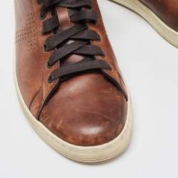 Tom Ford Brown Leather Warwick Sneakers Size 41