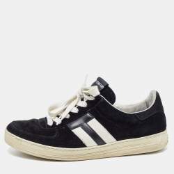 Tom Ford Black Suede Radcliffe Low Top Sneakers Size 40