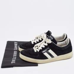 Tom Ford Black Suede Radcliffe Low Top Sneakers Size 40