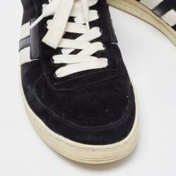 Tom Ford Black Suede Radcliffe Low Top Sneakers Size 40