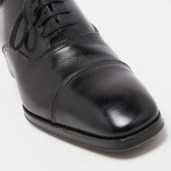 Tom Ford Black Leather Lace-Up Oxfords Size 40.5 