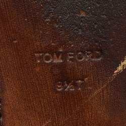 Tom Ford Blue/Brown Suede and Leather Tassel Slip On Loafers Size 43.5