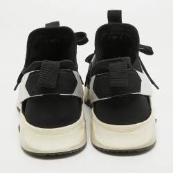 Tom Ford Black Mesh And Suede Low Top Sneakers Size 40