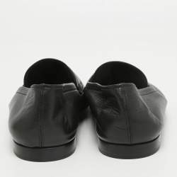 Tom Ford Black Leather Slip On Loafers Size 43.5