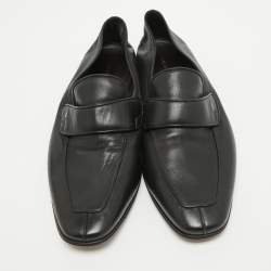 Tom Ford Black Leather Slip On Loafers Size 43.5