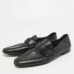 Tom Ford Black Leather Slip On Loafers Size 43.5