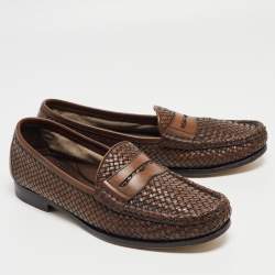 Tom Ford Brown Leather Slip On Loafers Size 42.5