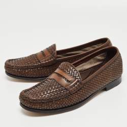 Tom Ford Brown Leather Slip On Loafers Size 42.5