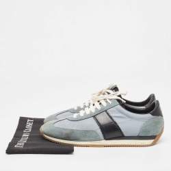 Tom Ford Blue Suede and Fabric Low Top Sneakers Size 42