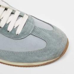 Tom Ford Blue Suede and Fabric Low Top Sneakers Size 42