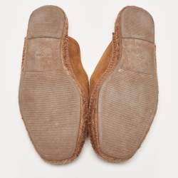Pre Owned Tom Ford Brown Suede Espadrille Mules Size 44