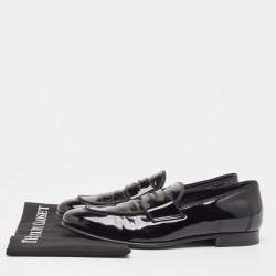 Tom Ford Black Patent Leather Penny Loafers Size 40