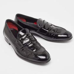 Tom Ford Black Patent Leather Penny Loafers Size 40