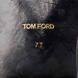 Tom Ford Black Patent Leather Penny Loafers Size 40
