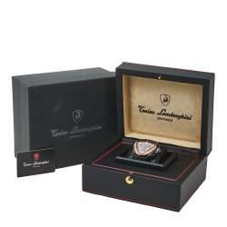 Tonino Lamborghini Black Two-Tone Stainless Steel Spyder 901BGL Men's Wristwatch 55 mm