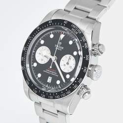 Pre Owned Tudor Black Stainless Steel Black Bay M79360n-0001 Men's Wristwatch 41 mm